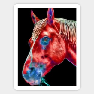 Horse Close Up Sticker